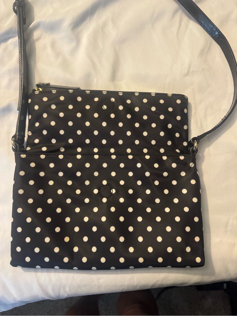 kate spade New York Aleah Black with White Polka Dot Crossbody Bag - Picture 3 of 8